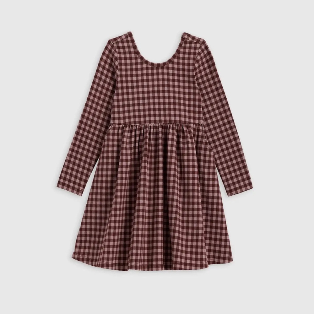 Quince skater dress gingham